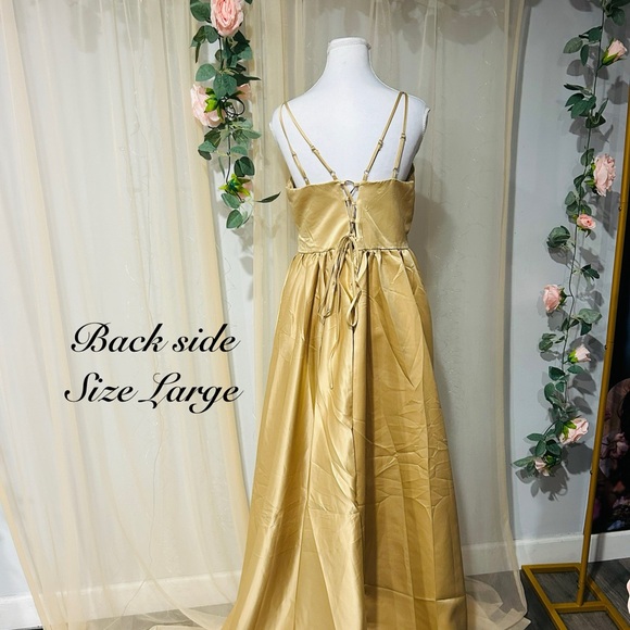 Gold Rhinestone Gown - Picture 2 of 3